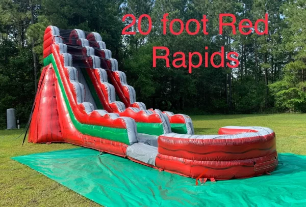 20' red rapids water slide
