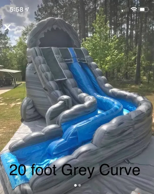 20 foot gray curve water slide