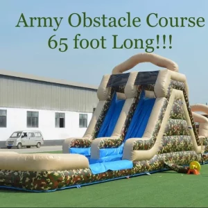 65 foot long inflatable army obstacle course