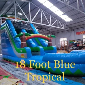 18 foot blue tropical water slide